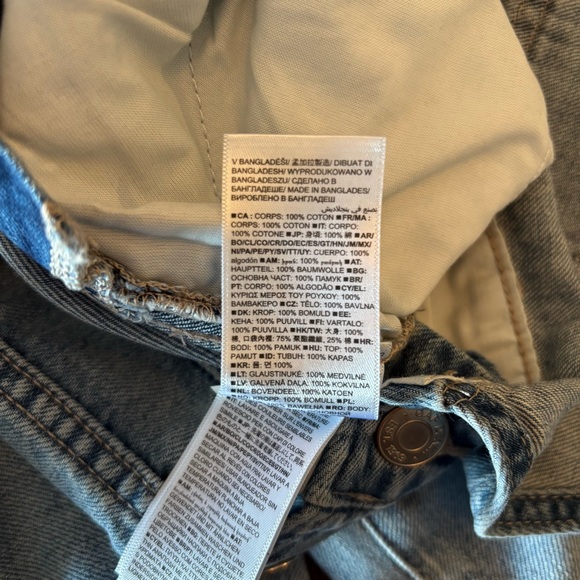 Gap Women's Slouchy Bib Overalls Medium Denim Light Wash Farmcore Country Girl - Picture 10 of 13